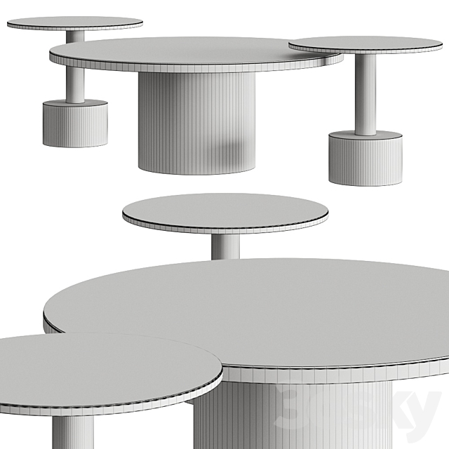 Moanne Rio Coffee & Side Tables 3DSMax File - thumbnail 3