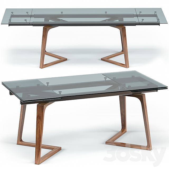 Modani Allister Extendable Dining Table 3DSMax File - thumbnail 1