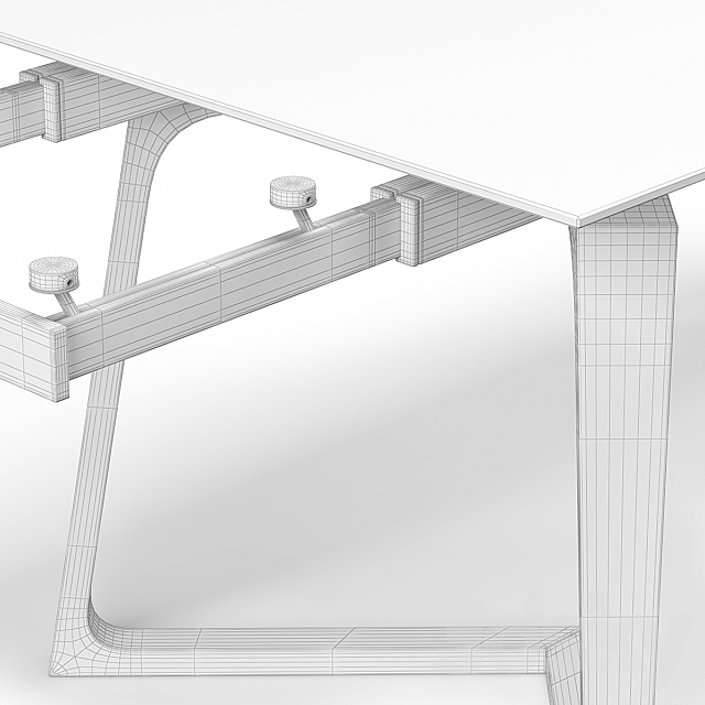 Modani Allister Extendable Dining Table 3DSMax File - thumbnail 3