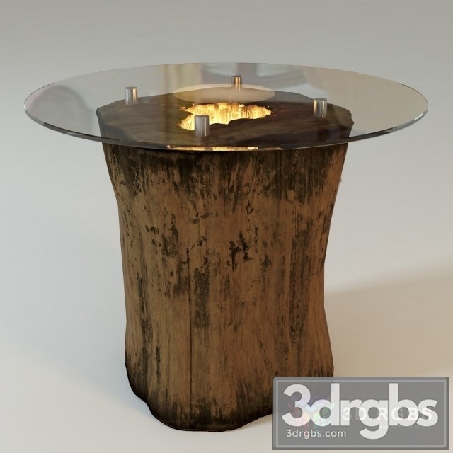 Modern Cypress Tree Trunk Table 3dsmax Download - thumbnail 1