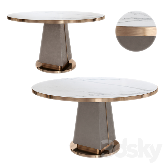 Modern round dining table01 3DSMax File - thumbnail 1