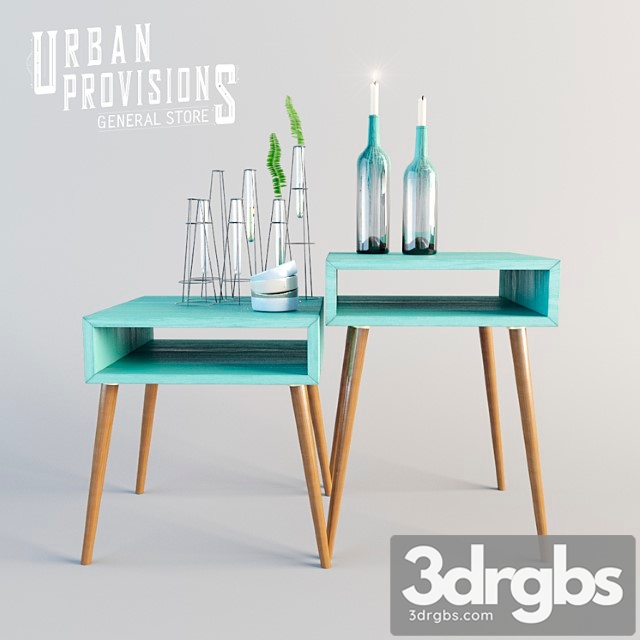 Modern side table decor 2 3dsmax Download - thumbnail 1