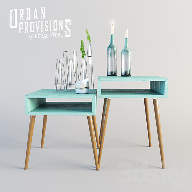 Modern Side Table Decor 3DSMax File - thumbnail 1