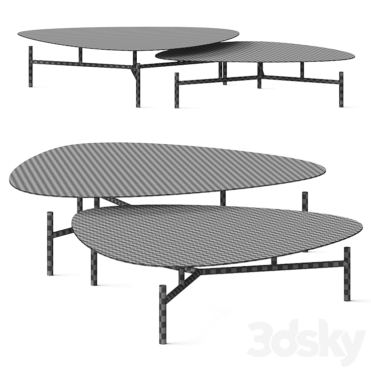 Modloft Finsbury Coffee Tables 3DS Max Model - thumbnail 2