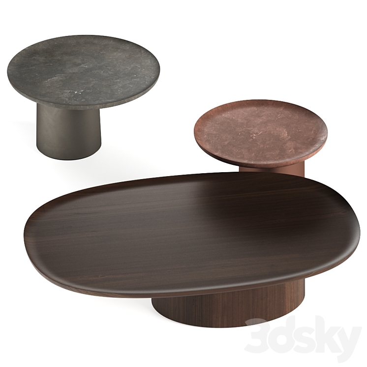 Molteni & C. Louisa Coffee & Side Tables 3DS Max - thumbnail 2