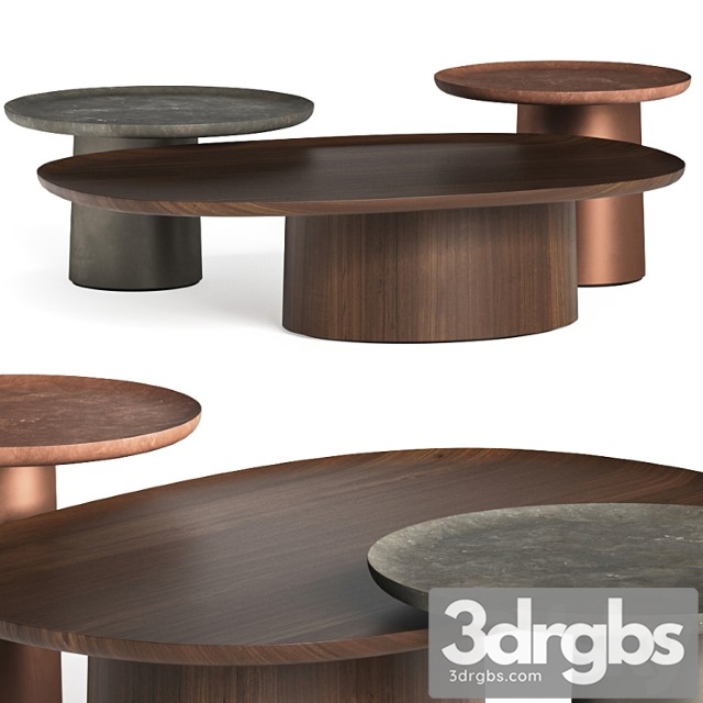 Molteni C Louisa Coffee Side Tables 3dsmax Download - thumbnail 1