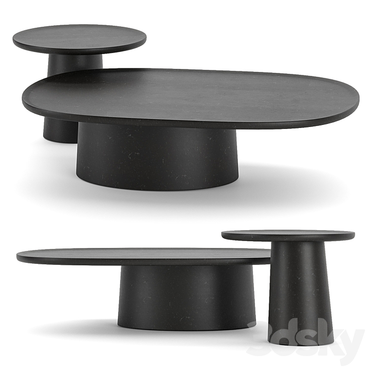 Molteni & C. Louisa Coffee Tables 3DS Max Model - thumbnail 1