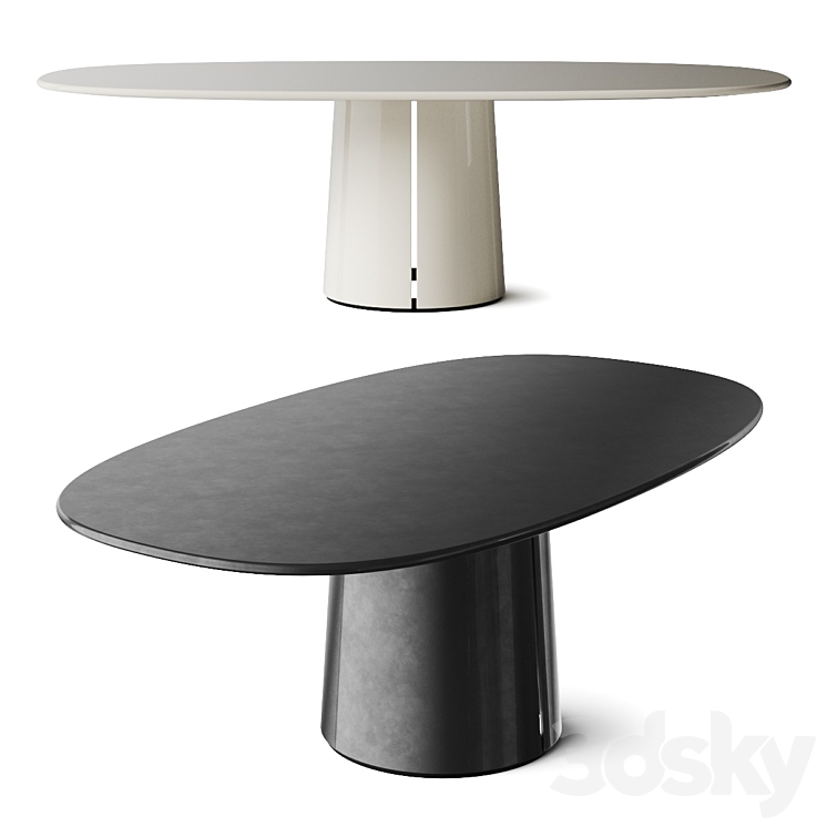 Molteni & C. Mateo Oval Dining Table 3DS Max Model - thumbnail 1