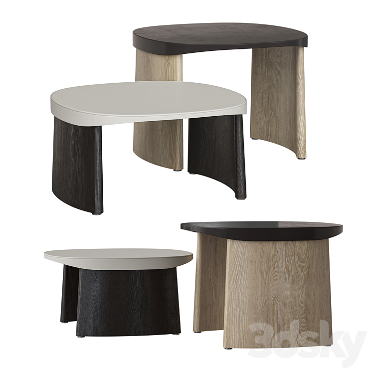 Molteni&C Cleo Coffee tables 3DS Max Model - thumbnail 3