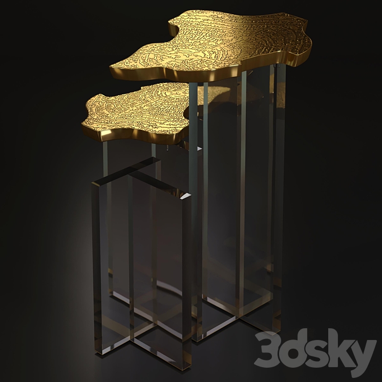 Monet Side table boca do lobo 3DS Max Model - thumbnail 1