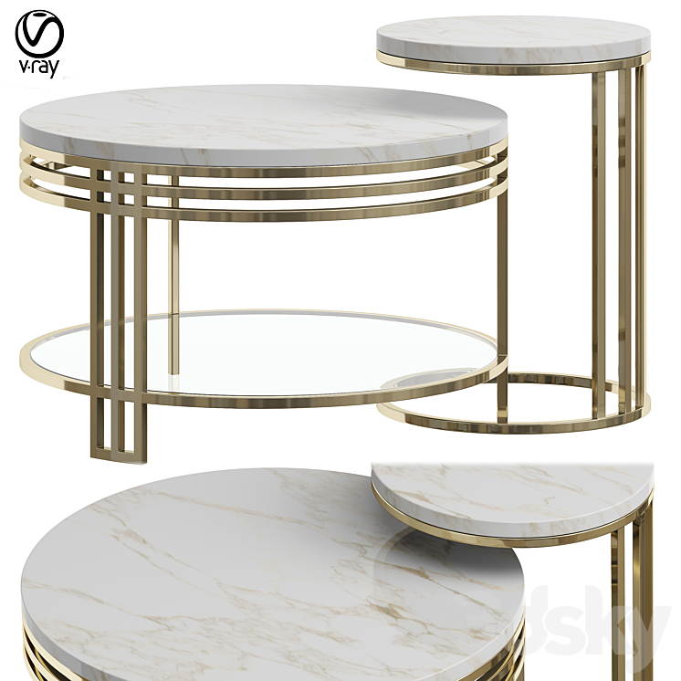 Monro coffee table from My Imagination Lab 3DS Max - thumbnail 1