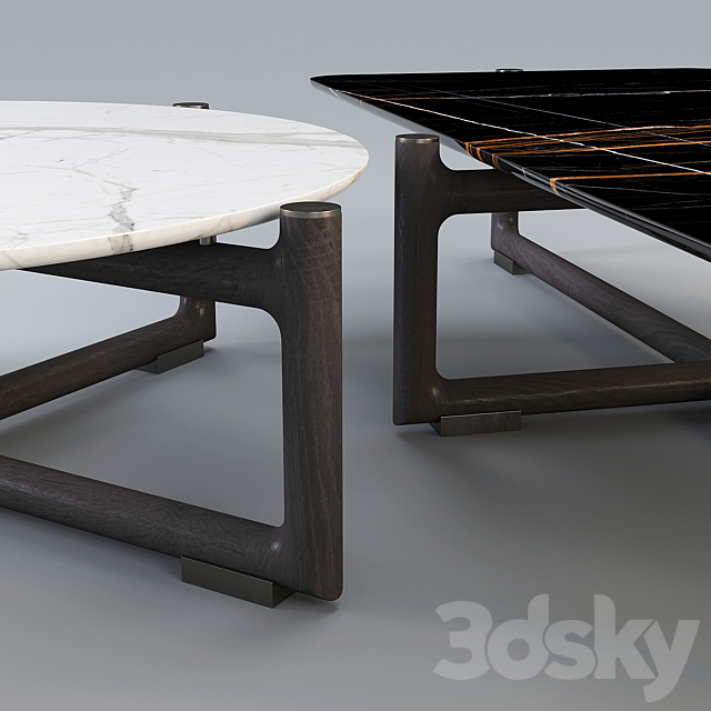 Mood by Flexform: Coffee Table – Icaro Set-02 3DS Max Model - thumbnail 2