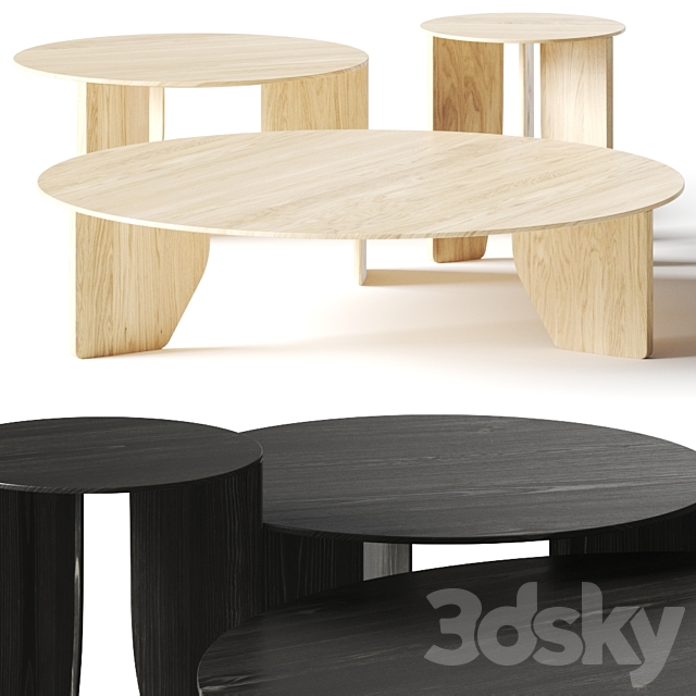 More Cut Coffee & Side Tables 3DS Max Model - thumbnail 2