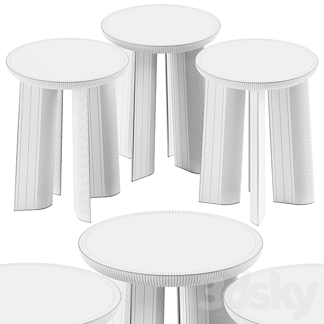 More P68 Side Table 3dsMax Model - thumbnail 4