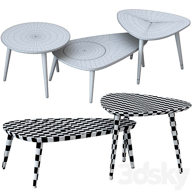 Morgan chevy tables set 3DSMax File - thumbnail 3