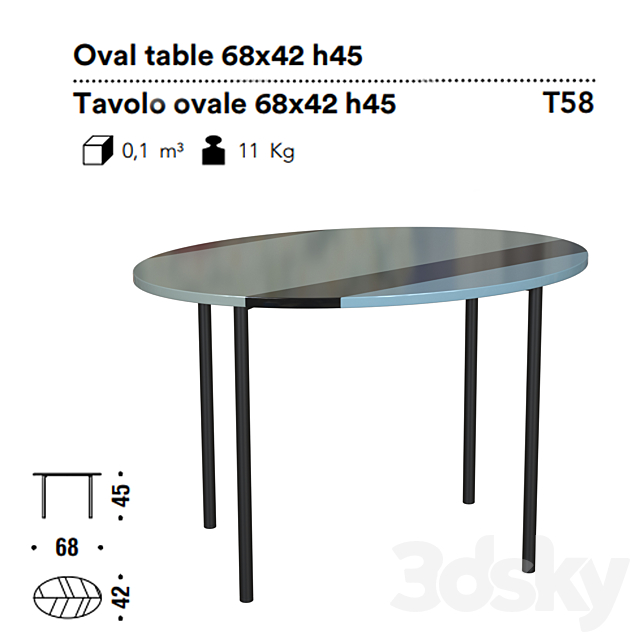 Moroso fishbone lowtables 3DSMax File - thumbnail 4