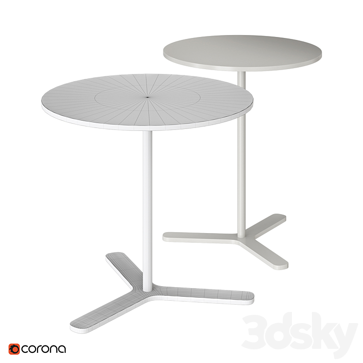 MOX TRE | Side table 3DS Max Model - thumbnail 2