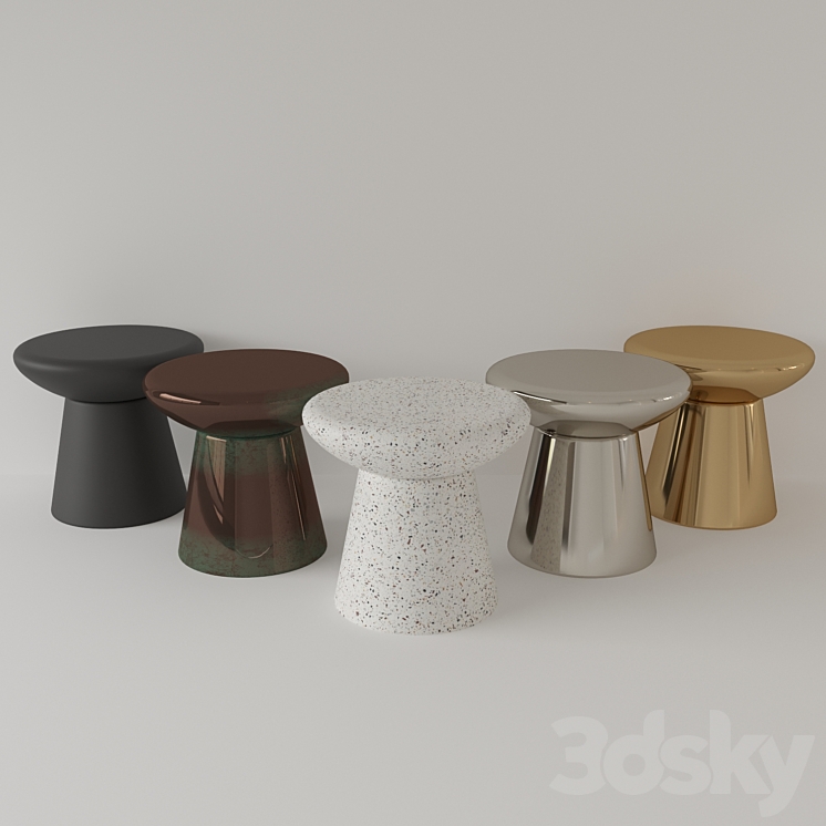 Mush TableStool bedside table 3DS Max - thumbnail 1