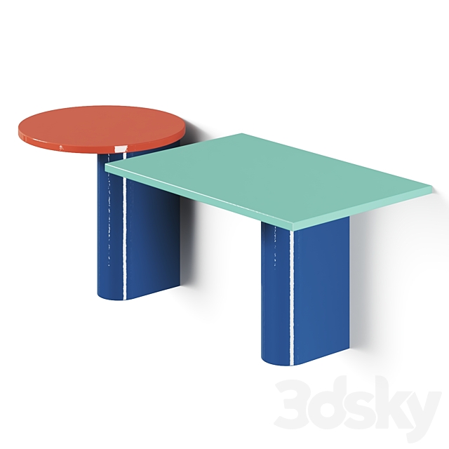 Mutina Rivington Coffee Tables 3ds Max - thumbnail 2