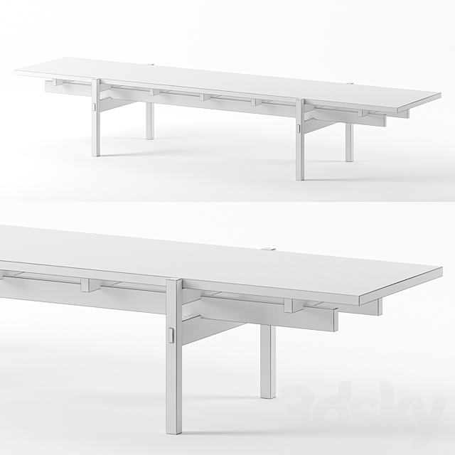 N-CT01 table bench by karimoku case study 3DSMax File - thumbnail 2