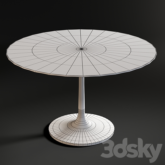 Nero White Marble Dining Table 3DSMax File - thumbnail 3