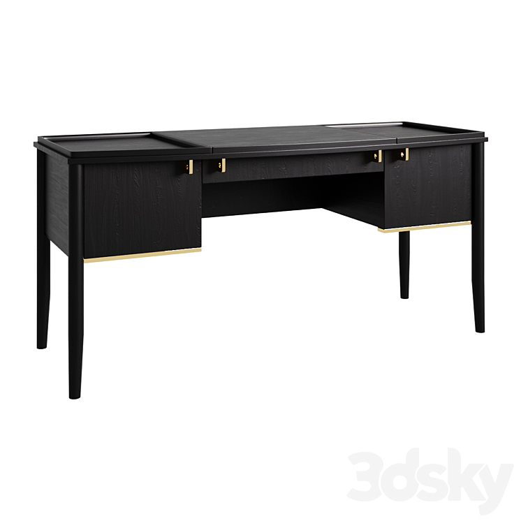 New Classic Writing desk desk 3DS Max Model - thumbnail 1