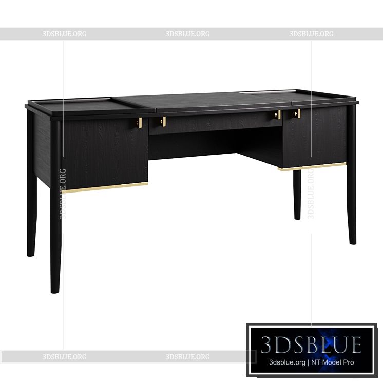 New Classic Writing desk desk 3DS Max - thumbnail 3