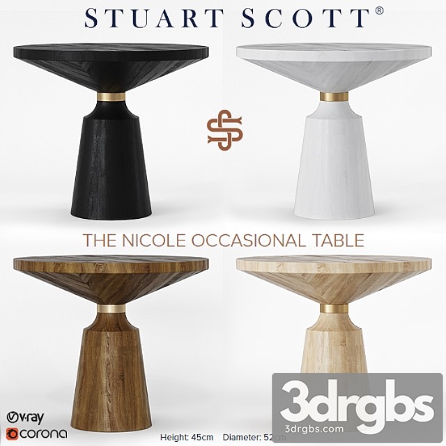 Nicole occasional table 2 3dsmax Download - thumbnail 1