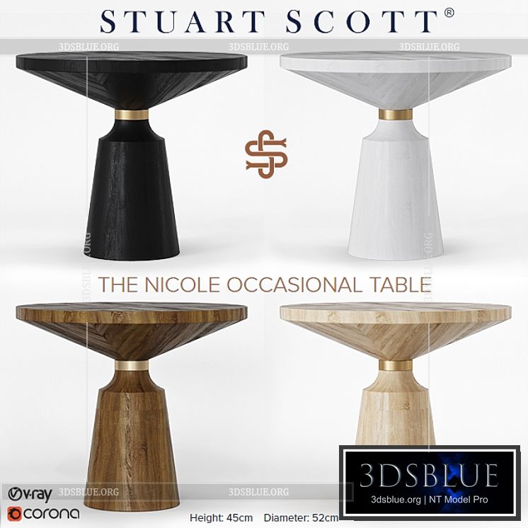 NICOLE OCCASIONAL TABLE 3DS Max - thumbnail 3