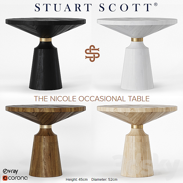 NICOLE OCCASIONAL TABLE 3DSMax File - thumbnail 1