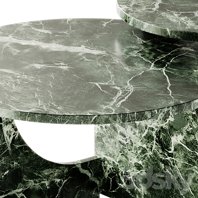 NICOLINE MONDRIAN Round marble coffee table 3ds Max - thumbnail 3