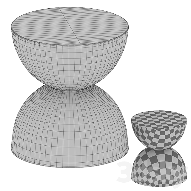 Noah End Table (Crate and Barrel) 3DSMax File - thumbnail 5