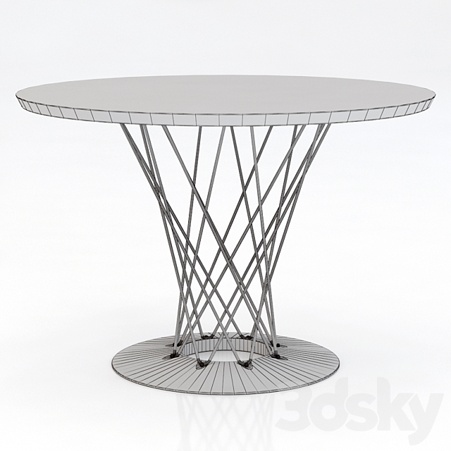 Noguchi circular table 3DS Max Model - thumbnail 3