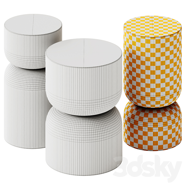 Nordal Amina and Matka Side Tables by Westwing Collection 3DS Max Model - thumbnail 5