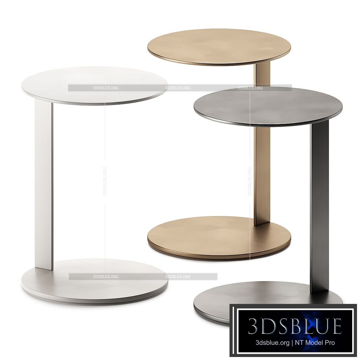 Note Modern Side Table | blu dot 3DS Max - thumbnail 3