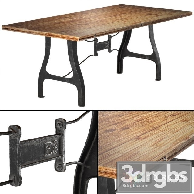 Nuevo V4A Leg Small Dining Table 3dsmax Download - thumbnail 1