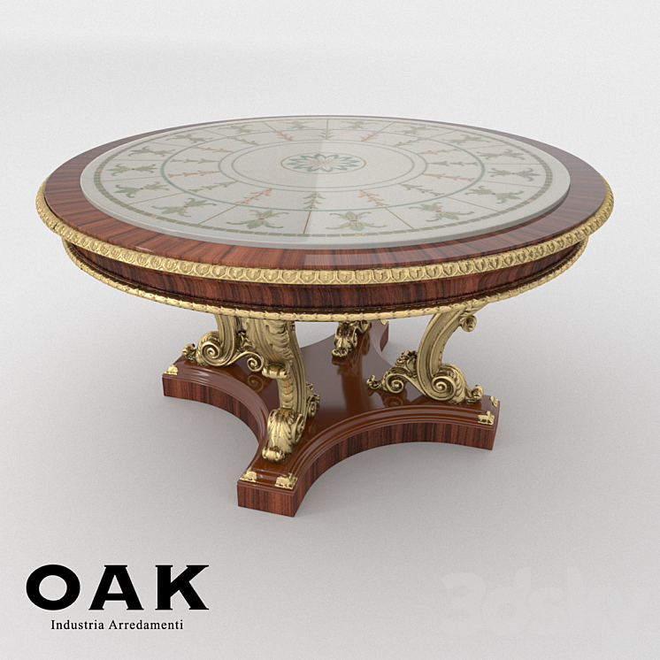 OAK Redwwod Table mg1024 3DS Max - thumbnail 1