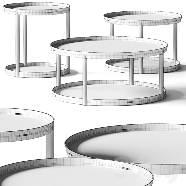 Offecct Archipelago Coffee Tables 3DS Max Model - thumbnail 3