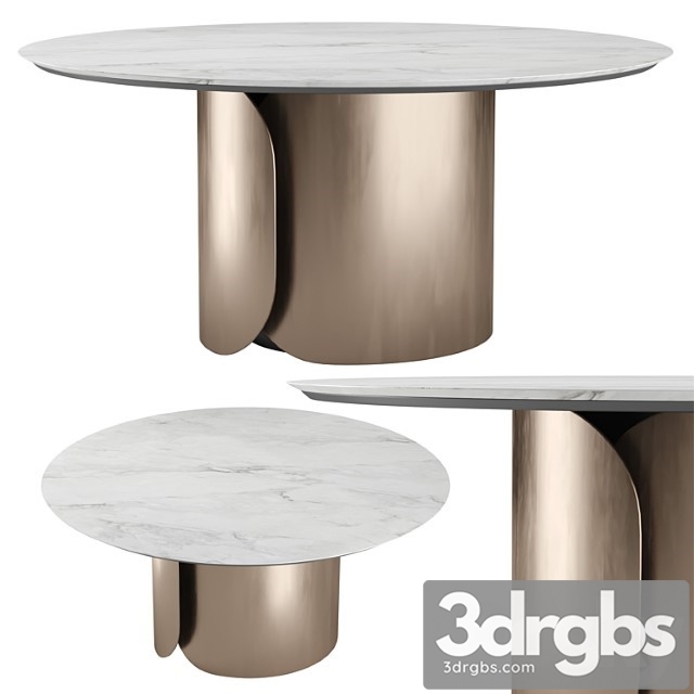 Olivia Stone Aral Round Dining Table 3dsmax Download - thumbnail 1