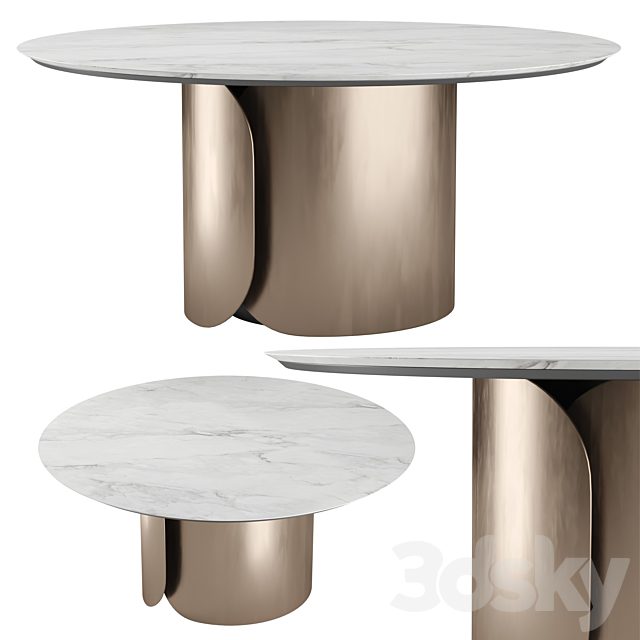 Olivya Stone Aural round dining table 3DSMax File - thumbnail 1