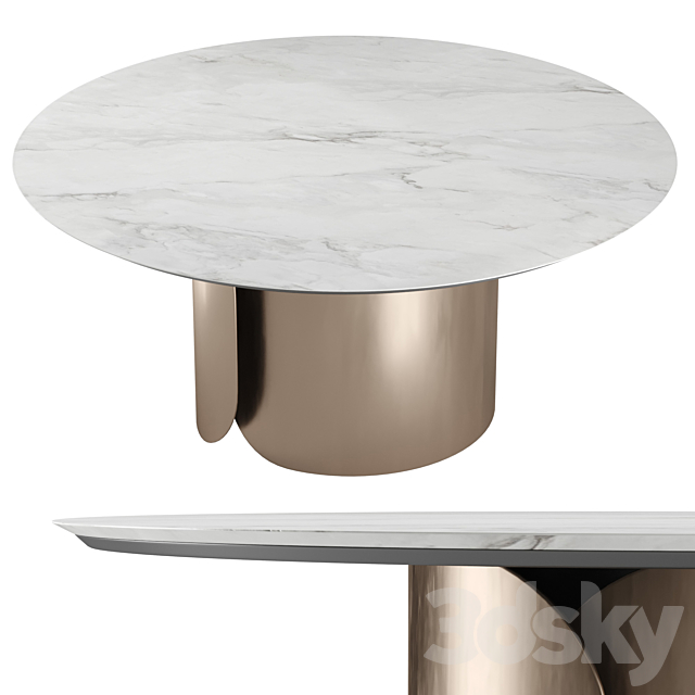 Olivya Stone Aural round dining table 3DSMax File - thumbnail 3