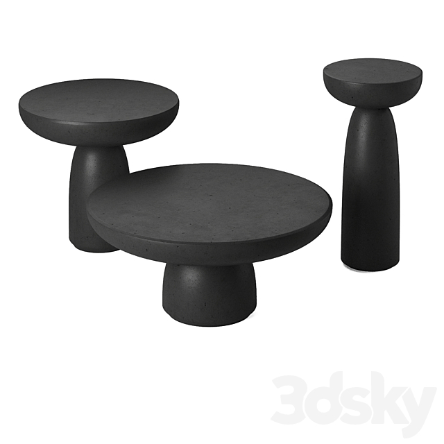 OLO table set. Mogg. 3DS Max Model - thumbnail 3