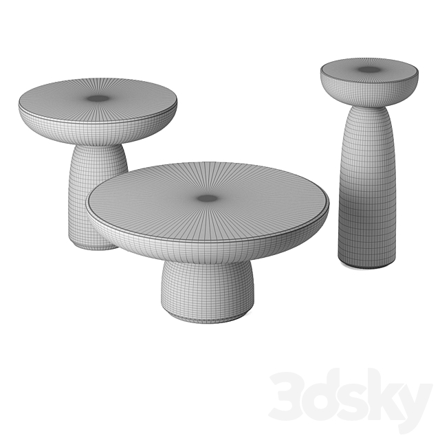 OLO table set. Mogg. 3DS Max Model - thumbnail 5