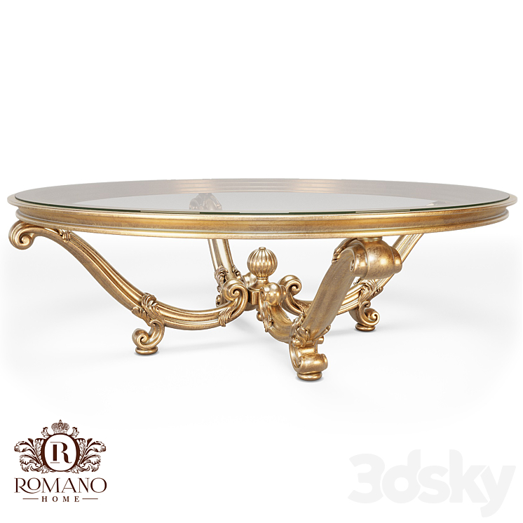 (OM) Round coffee table Daniele Romano Home 3DS Max - thumbnail 1
