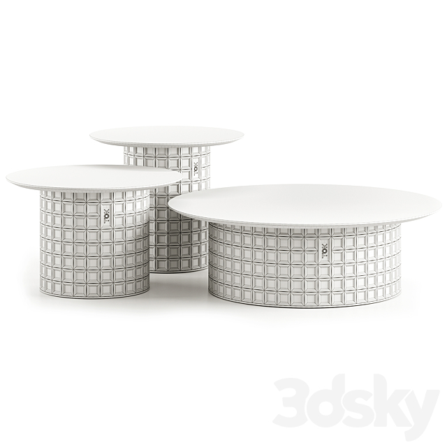 (OM) Series of Coffee Tables “Clinker C K50” Tok Furniture 3DS Max Model - thumbnail 4