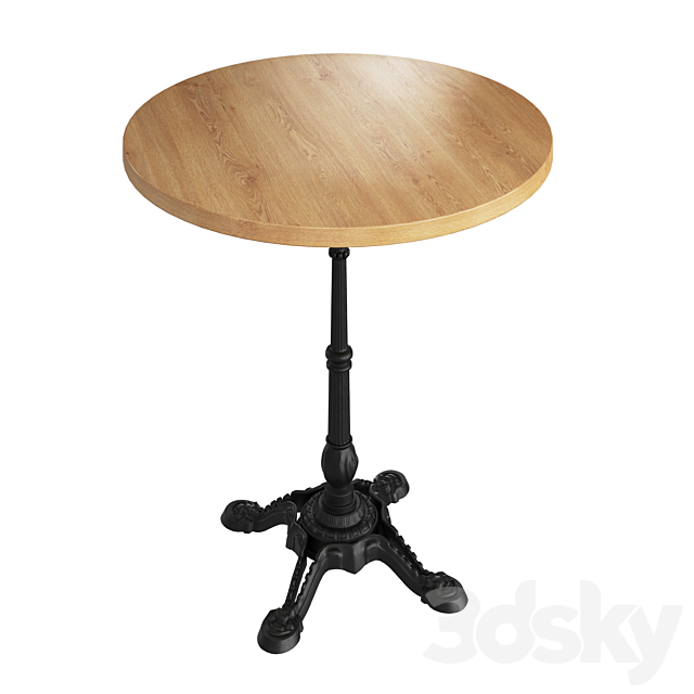 One leg loft table 3DS Max Model - thumbnail 3