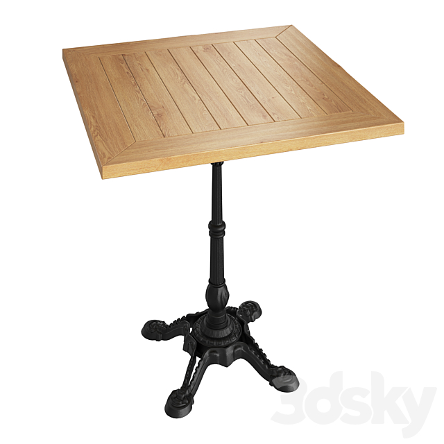 One leg loft table 3DS Max Model - thumbnail 5