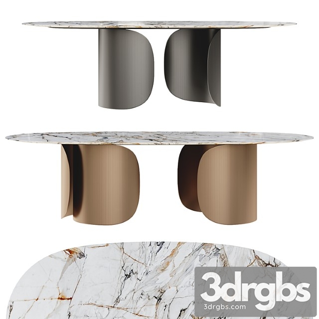 Opera Oscar Ovale Dining Table Set 3dsmax Download - thumbnail 1