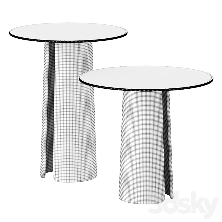 Orbit side tables by Poliform 3DS Max - thumbnail 2