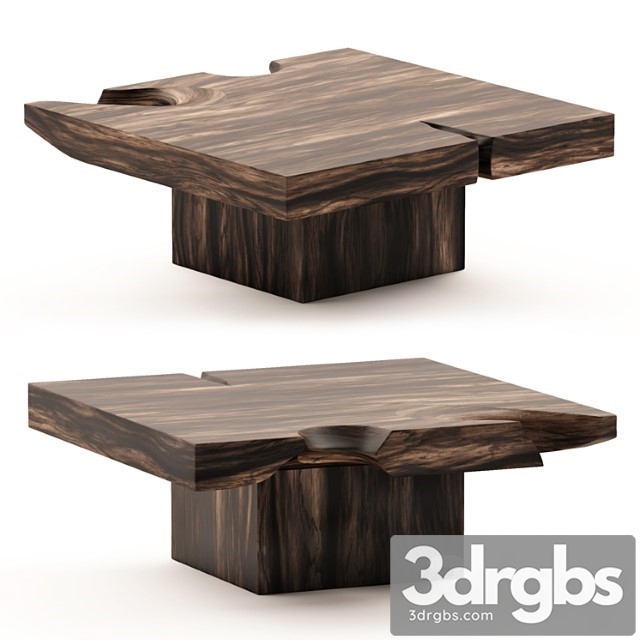 Organic Suar Wood Coffee Table 3dsmax Download - thumbnail 1